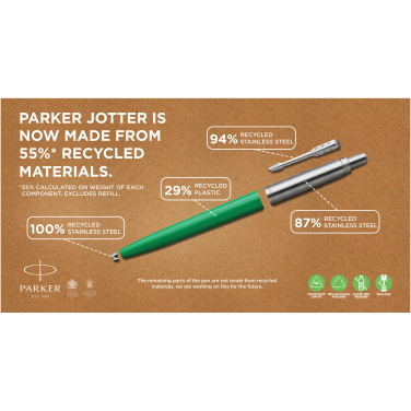 Logo trade promotional products picture of: Parker Jotter Recycled ballpoint pen