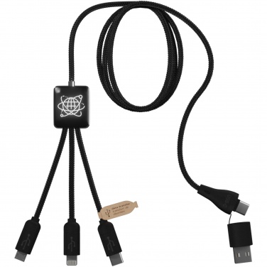 Logo trade corporate gift photo of: SCX.design C45 5-in-1 rPET charging cable with data transfer