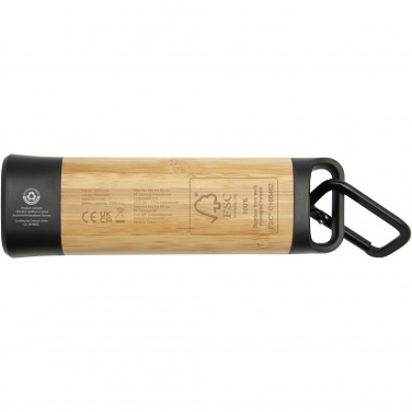 Logotrade promotional giveaways photo of: Kuma bamboo/RCS recycled plastic torch with carabiner