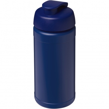 Logo trade promotional giveaways image of: Baseline 500 ml recycled sport bottle with flip lid