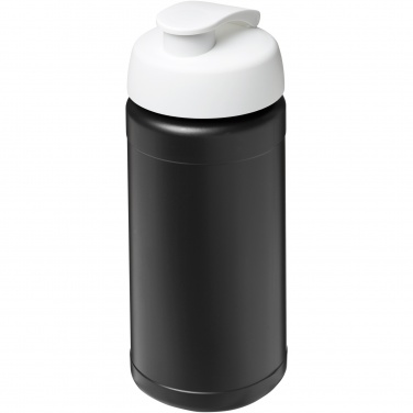 Logo trade advertising product photo of: Baseline 500 ml recycled sport bottle with flip lid