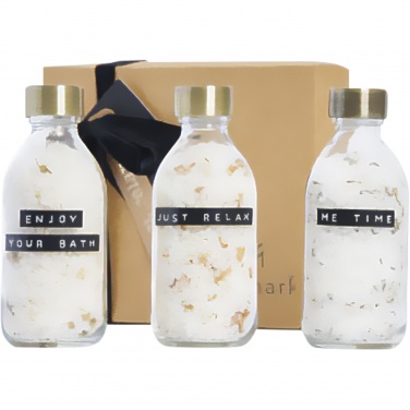 Logo trade business gifts image of: Wellmark Just Relax 3-piece 200 ml bath salt gift set