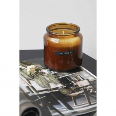 Logo trade business gift photo of: Wellmark Let's Get Cozy 650 g scented candle - cedar wood fragrance