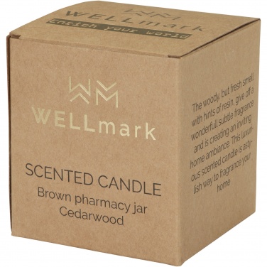 Logo trade promotional products picture of: Wellmark Let's Get Cozy 650 g scented candle - cedar wood fragrance