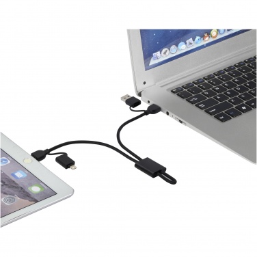 Logo trade corporate gifts picture of: Connect 6-in-1 RCS recycled aluminium 45W quick charge & data transfer cable