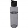 Sky 650 ml recycled plastic water bottle, Solid black