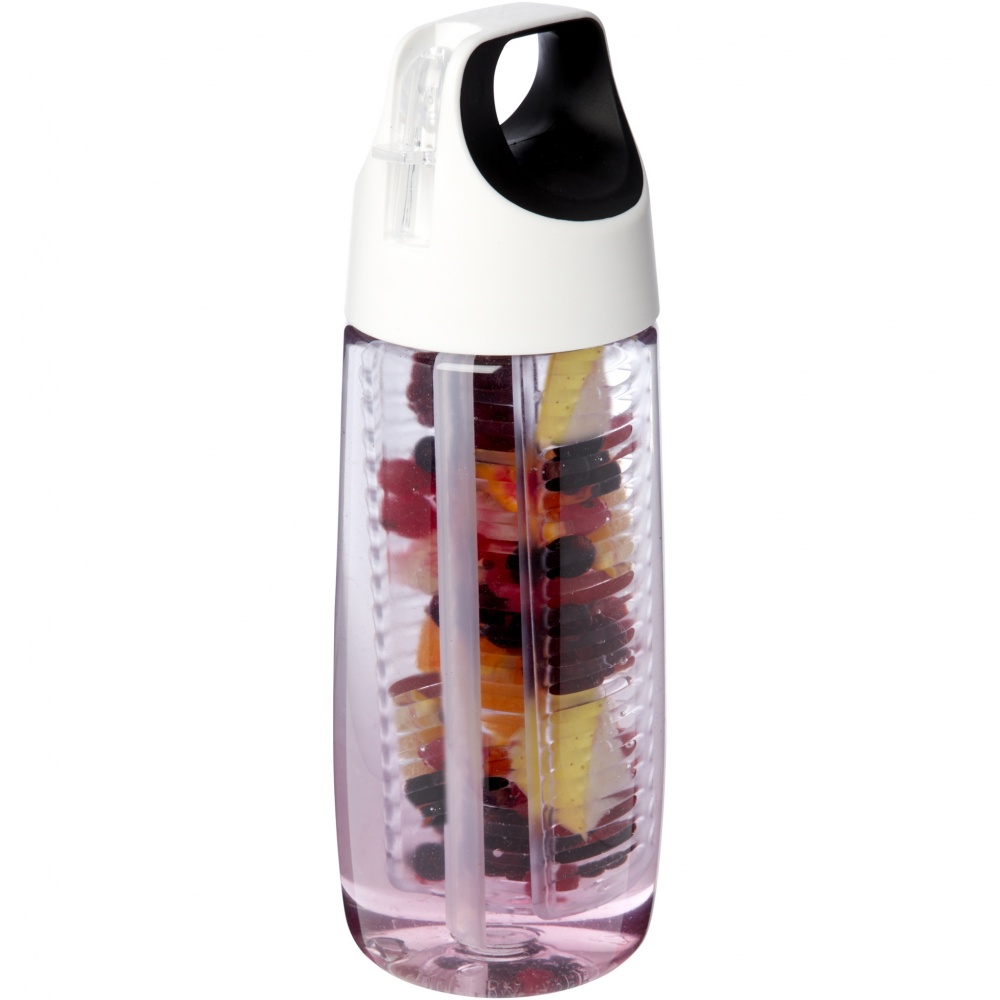 Logo trade promotional gifts picture of: HydroFruit 700 ml recycled plastic sport bottle with flip lid and infuser