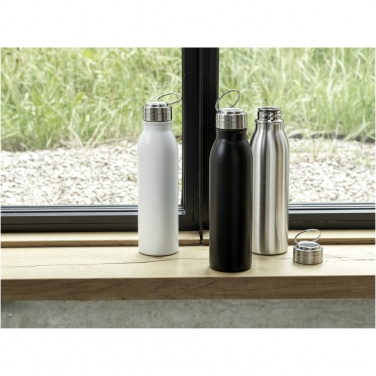 Logotrade promotional giveaway image of: Harper 700 ml RCS certified stainless steel water bottle with metal loop