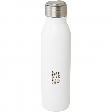 Logo trade business gifts image of: Harper 700 ml RCS certified stainless steel water bottle with metal loop