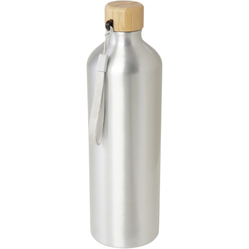 Logo trade promotional merchandise photo of: Malpeza 1000 ml RCS certified recycled aluminium water bottle