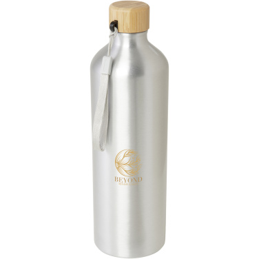 Logo trade promotional gifts image of: Malpeza 1000 ml RCS certified recycled aluminium water bottle