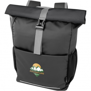 Logo trade corporate gifts picture of: Aqua 15" GRS recycled water resistant roll-top bike bag 20L