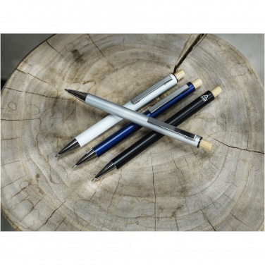 Logo trade advertising products picture of: Cyrus recycled aluminium ballpoint pen (blue ink)