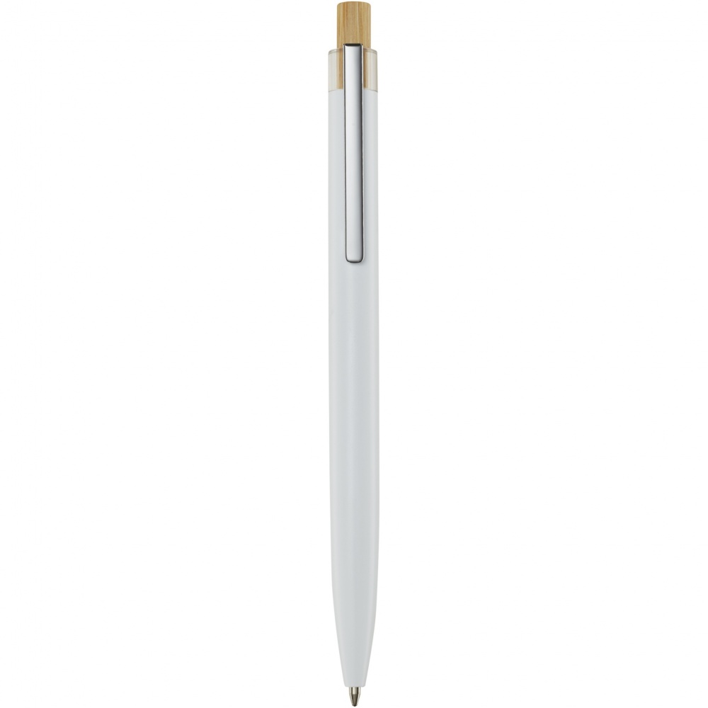 Logo trade promotional merchandise picture of: Nooshin recycled aluminium ballpoint pen  (blue ink)