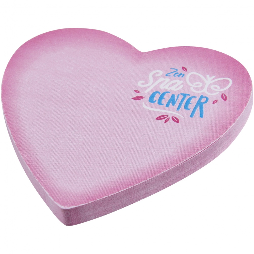 Logo trade business gifts image of: Sticky-Mate® heart-shaped recycled sticky notes