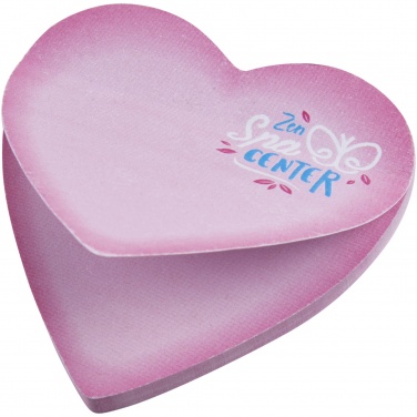 Logo trade promotional merchandise picture of: Sticky-Mate® heart-shaped recycled sticky notes