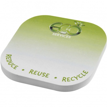 Logo trade corporate gift photo of: Sticky-Mate® square-shaped recycled sticky notes with rounded corners