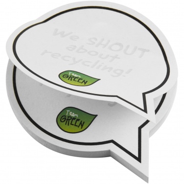 Logo trade promotional products picture of: Sticky-Mate® speech bubble-shaped recycled sticky notes