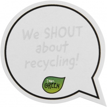 Logo trade promotional products image of: Sticky-Mate® speech bubble-shaped recycled sticky notes