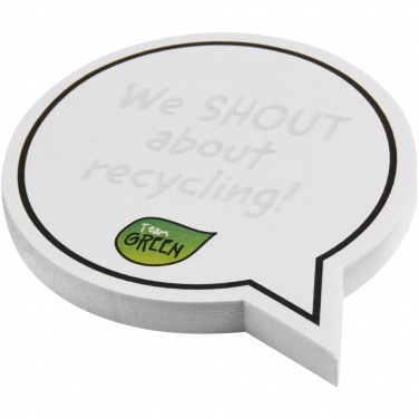 Logo trade promotional items image of: Sticky-Mate® speech bubble-shaped recycled sticky notes