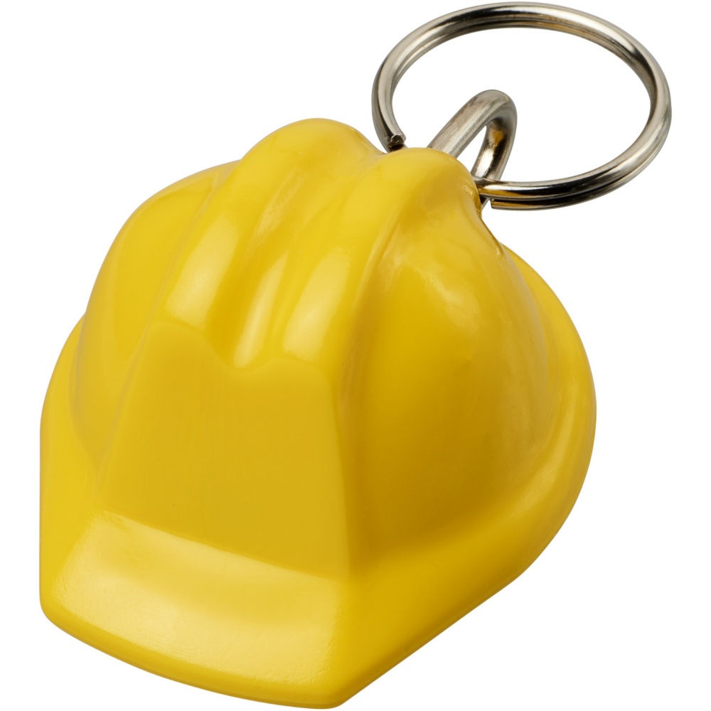 Logo trade promotional giveaways picture of: Kolt hard hat-shaped recycled keychain