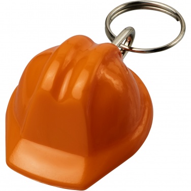 Logo trade promotional merchandise photo of: Kolt hard hat-shaped recycled keychain