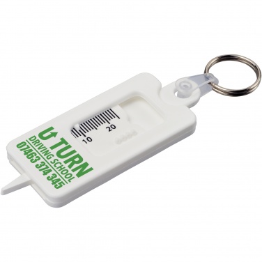 Logo trade promotional merchandise image of: Kym recycled tyre tread check keychain