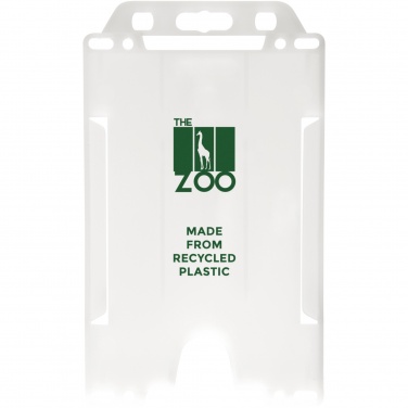 Logo trade promotional merchandise image of: Pierre recycled plastic card holder 