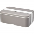 MIYO Renew single layer lunch box, Pebble grey / White