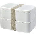 MIYO Renew double layer lunch box, Ivory white / Ivory white / Pebble grey