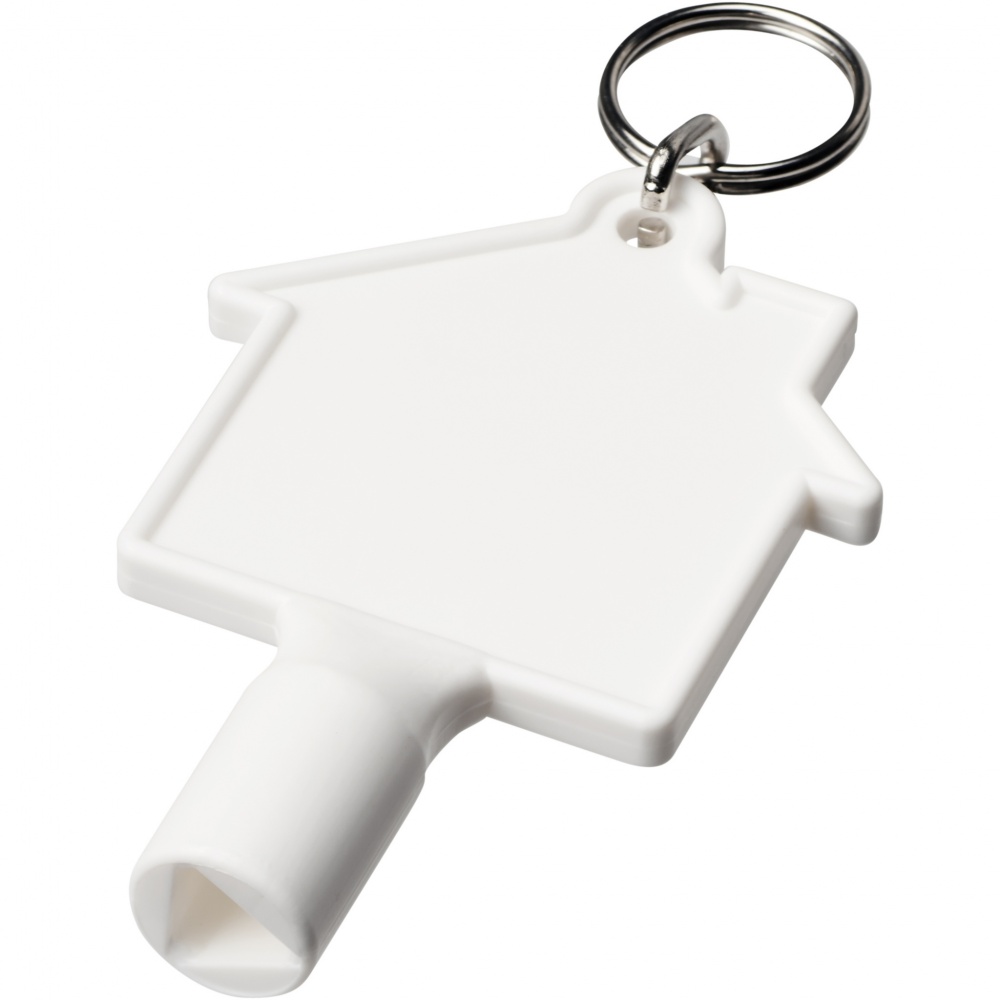 Logotrade business gifts photo of: Maximilian house-shaped recycled utility key keychain