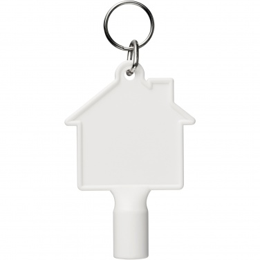 Logo trade promotional product photo of: Maximilian house-shaped recycled utility key keychain