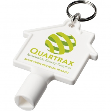 Logotrade corporate gift picture of: Maximilian house-shaped recycled utility key keychain