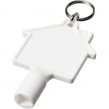 Logo trade promotional merchandise photo of: Maximilian house-shaped recycled utility key keychain