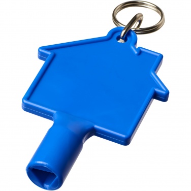 Logotrade promotional merchandise photo of: Maximilian house-shaped recycled utility key keychain