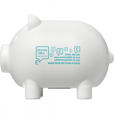 Logotrade promotional merchandise picture of: Oink recycled plastic piggy bank