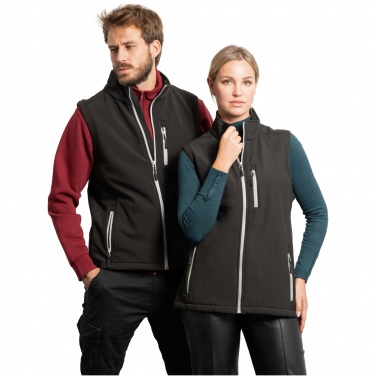 Logo trade promotional merchandise photo of: Nevada unisex softshell bodywarmer