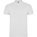 Star short sleeve kids polo, White