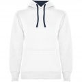 Urban women's hoodie, White / Navy Blue