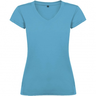 Logo trade promotional merchandise photo of: Victoria short sleeve women's v-neck t-shirt