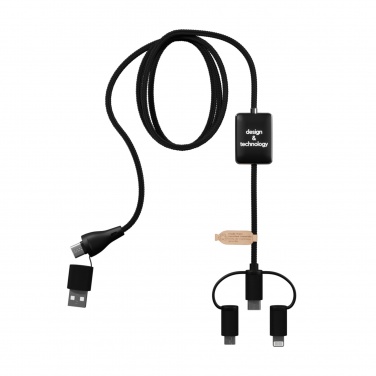 Logo trade promotional merchandise image of: SCX.design C48 CarPlay 5-in-1 charging cable 