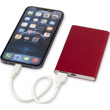 Logo trade corporate gifts picture of: Pep 4000 mAh Type-C recycled aluminium power bank 