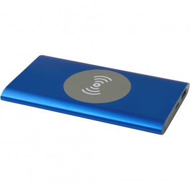 Logo trade corporate gifts image of: Juice 4000 mAh Type-C recycled aluminium wireless power bank 