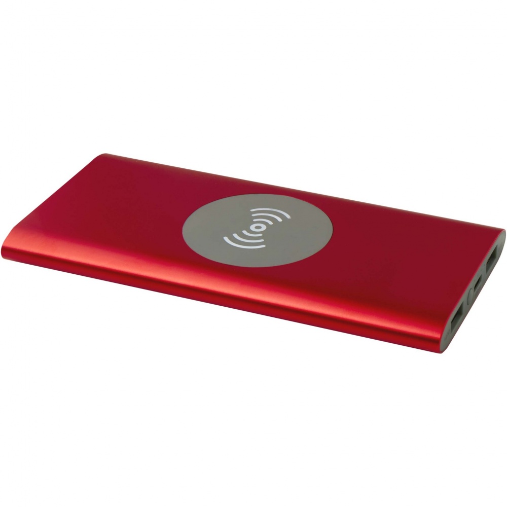 Logo trade advertising products image of: Juice 8000 mAh Type-C recycled aluminium wireless power bank