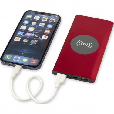 Logotrade advertising products photo of: Juice 8000 mAh Type-C recycled aluminium wireless power bank