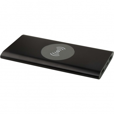 Logo trade corporate gifts image of: Juice 8000 mAh Type-C recycled aluminium wireless power bank