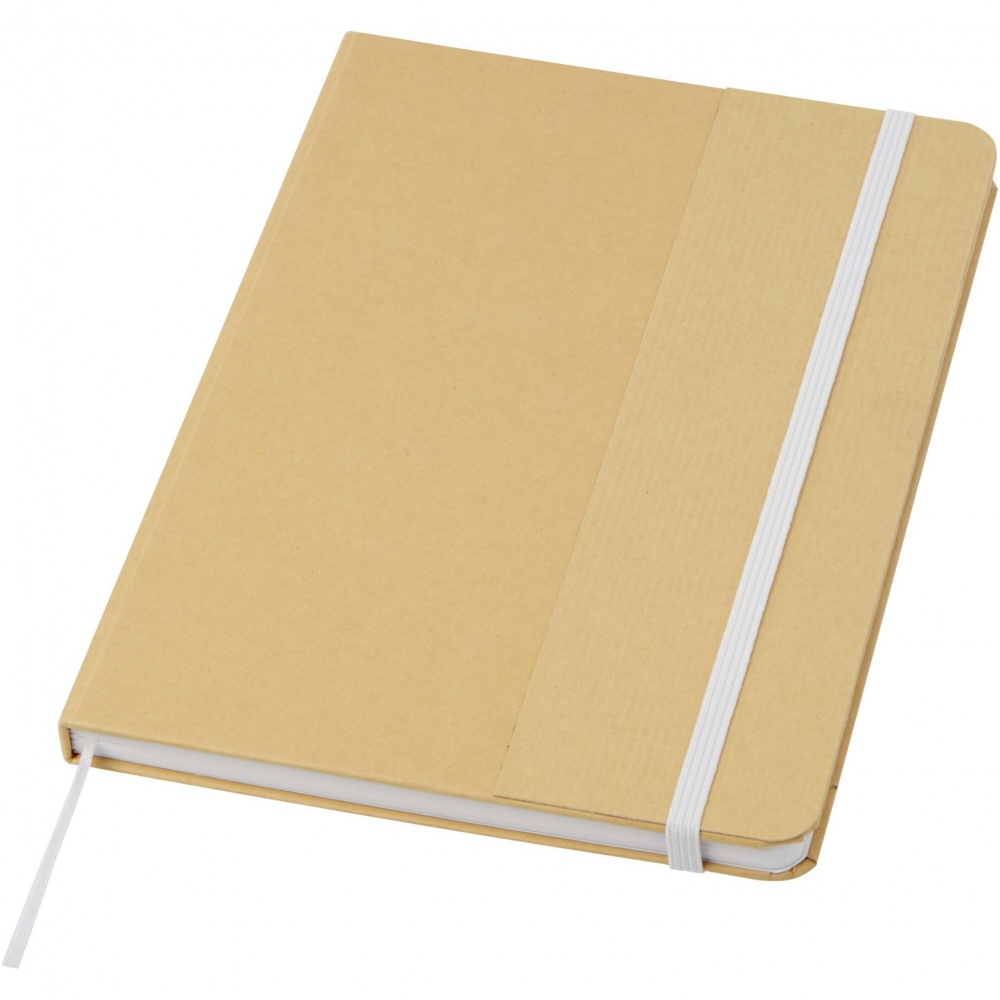 Logo trade promotional gifts picture of: Nelida A5 recycled cardboard hard cover notebook