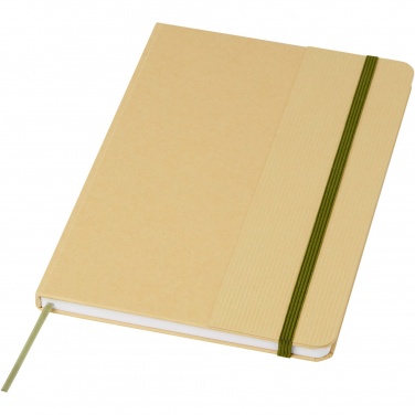 Logo trade promotional giveaway photo of: Nelida A5 recycled cardboard hard cover notebook