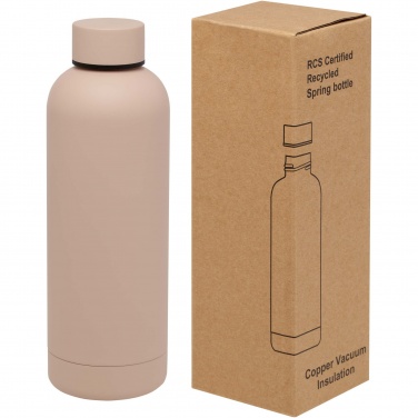 Logo trade promotional merchandise picture of: Spring 500 ml RCS certified recycled stainless steel copper vacuum insulated bottle