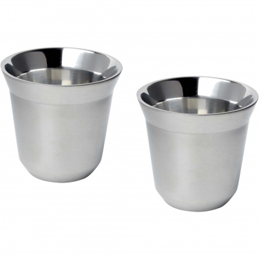 Logotrade promotional giveaways photo of: Duo 80 ml RCS certified stainless steel espresso cup set 